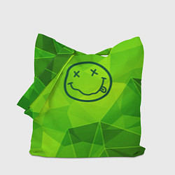 Сумка-шопер Nirvana green poly, цвет: 3D-принт
