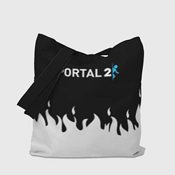 Сумка-шопер Portal белый огонь, цвет: 3D-принт
