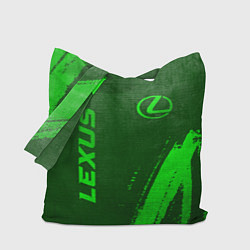 Сумка-шопер Lexus - green gradient вертикально, цвет: 3D-принт