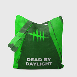 Сумка-шопер Dead by Daylight - green gradient по-центру, цвет: 3D-принт