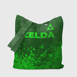 Сумка-шопер Zelda - green gradient посередине, цвет: 3D-принт