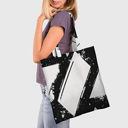Сумка-шопер Color black white, цвет: 3D-принт — фото 2
