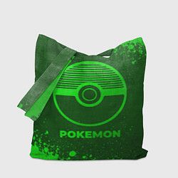 Сумка-шопер Pokemon - green gradient, цвет: 3D-принт