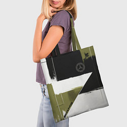 Сумка-шопер Merсedes Benz логотип, цвет: 3D-принт — фото 2