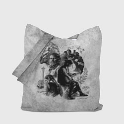 Сумка-шопер The last of us grey grunge, цвет: 3D-принт