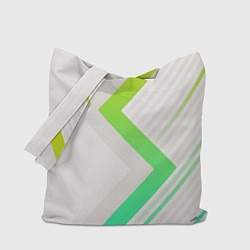 Сумка-шопер Color white line green, цвет: 3D-принт