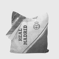 Сумка-шопер Real Madrid - white gradient вертикально, цвет: 3D-принт