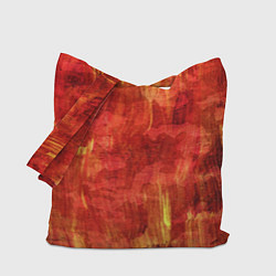 Сумка-шопер Абстракция - red paint strokes with splashes of ye, цвет: 3D-принт