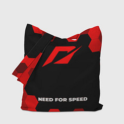 Сумка-шопер Need for Speed - red gradient по-центру, цвет: 3D-принт