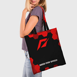 Сумка-шопер Need for Speed - red gradient по-центру, цвет: 3D-принт — фото 2