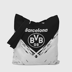 Сумка-шопер Barcelona x borussia краски, цвет: 3D-принт