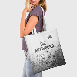 Сумка-шопер Die Antwoord - white gradient посередине, цвет: 3D-принт — фото 2