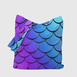 Сумка-шопер Градиент на чешуе, цвет: 3D-принт