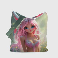 Сумка-шоппер Девушка с ушками зайца