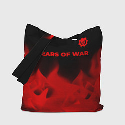 Сумка-шопер Gears of War - red gradient посередине, цвет: 3D-принт