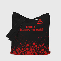 Сумка-шопер Thirty Seconds to Mars - red gradient посередине, цвет: 3D-принт