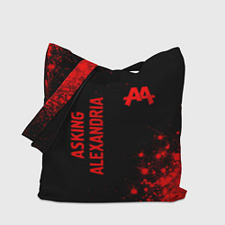 Сумка-шопер Asking Alexandria - red gradient вертикально, цвет: 3D-принт