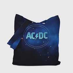 Сумка-шопер ACDC логотип на синем фоне, цвет: 3D-принт