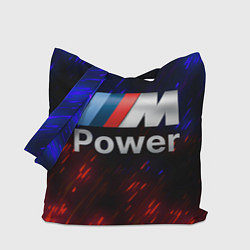 Сумка-шопер Неоновый БМВ спорт, цвет: 3D-принт