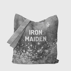 Сумка-шопер Iron Maiden - grey gradient посередине, цвет: 3D-принт