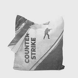 Сумка-шопер Counter Strike - white gradient вертикально, цвет: 3D-принт