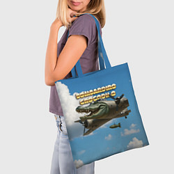 Сумка-шопер Bombardino Crocodillo мем, цвет: 3D-принт — фото 2