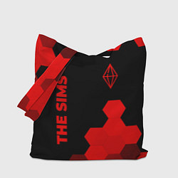 Сумка-шопер The Sims - red gradient вертикально, цвет: 3D-принт