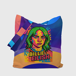 Сумка-шопер Билли Айлиш из краски, цвет: 3D-принт