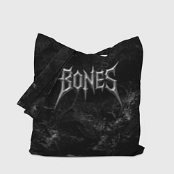 Сумка-шопер Bones лого из металла, цвет: 3D-принт