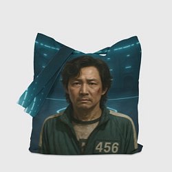 Сумка-шопер Игрок 456 грустный - Игра в кальмара, цвет: 3D-принт