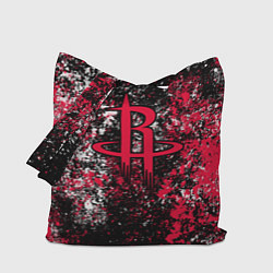 Сумка-шопер Хьюстон Рокетс - цветовой хаос, цвет: 3D-принт