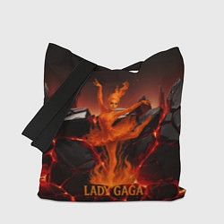 Сумка-шопер Леди Гага огненная балерина, цвет: 3D-принт