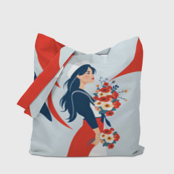 Сумка-шопер Морячка встречает своего, цвет: 3D-принт