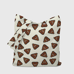 Сумка-шопер Нашивки какашки, цвет: 3D-принт