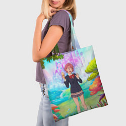 Сумка-шопер Дандадан Сиратори Айра держит мороженое, цвет: 3D-принт — фото 2