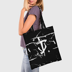 Сумка-шопер Doom logo штрихи, цвет: 3D-принт — фото 2