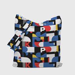Сумка-шопер Геометрия букв, цвет: 3D-принт
