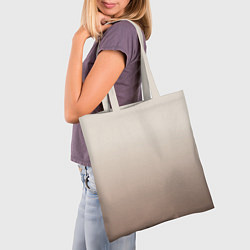 Сумка-шопер Градиент песочный, цвет: 3D-принт — фото 2