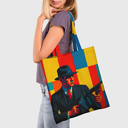 Сумка-шопер Гангстер поп-арт, цвет: 3D-принт — фото 2