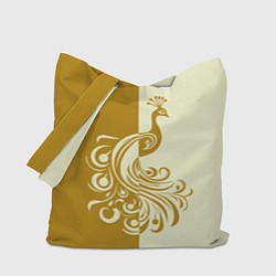 Сумка-шопер Жар-птица в золотом, цвет: 3D-принт