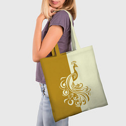 Сумка-шопер Жар-птица в золотом, цвет: 3D-принт — фото 2