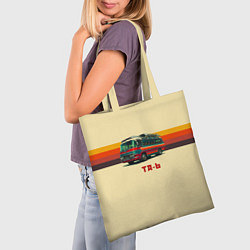 Сумка-шопер Ретро автобус ТА-6 поп-арт, цвет: 3D-принт — фото 2