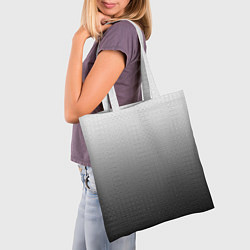 Сумка-шопер Градиент текстурный серый, цвет: 3D-принт — фото 2