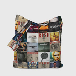 Сумка-шопер Skillet - обложки альбомов и песен, цвет: 3D-принт