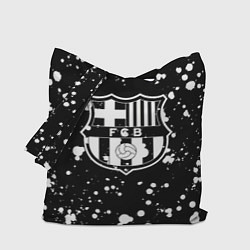 Сумка-шопер Barcelona белые брызги красок, цвет: 3D-принт