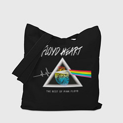 Сумка-шопер Pink Floyd сердце, цвет: 3D-принт