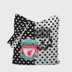 Сумка-шоппер Liverpool черно белые точки