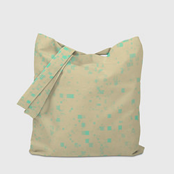 Сумка-шопер Color beige turquoise, цвет: 3D-принт