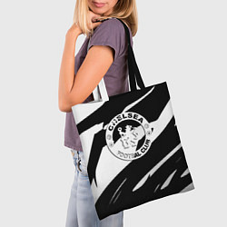 Сумка-шопер Челси геометрия полсоы, цвет: 3D-принт — фото 2
