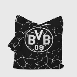 Сумка-шопер Borussia черно белые, цвет: 3D-принт
